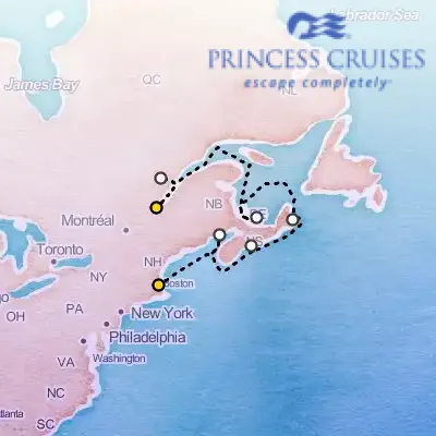 October 13th, 2026  - Classic Canada & New England Cruise on the Princess Sapphire