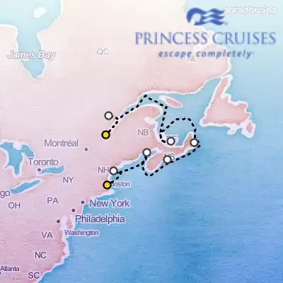 September 23rd, 2026  - Classic Canada & New England Cruise on the Princess Sapphire