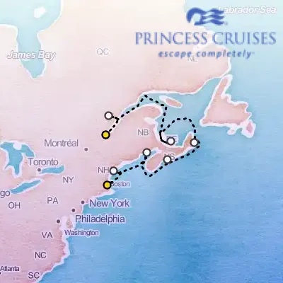 October 3rd, 2026  - Classic Canada & New England Cruise on the Princess Sapphire