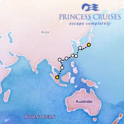 January 9th, 2027  - Southeast Asia & Japan, With Halong Bay Cruise on the Princess Sapphire