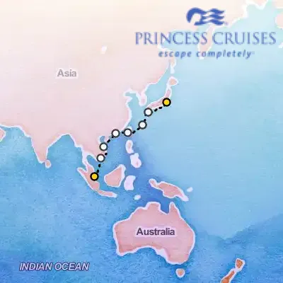 December 12th, 2026  - Southeast Asia & Japan Cruise on the Princess Sapphire