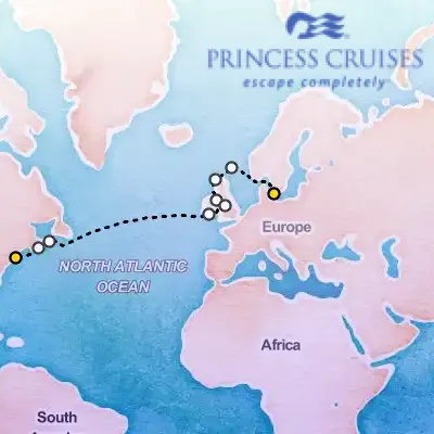 August 19th, 2026  - British Isles & Canadian Passage on the Princess Sapphire