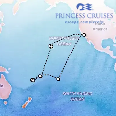 October 15th, 2025  - South Pacific Islands & Hawaii Cruise on the Princess Sapphire