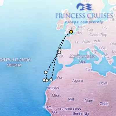November 2nd, 2025  - Canary Islands with Michael Ball OBE & Harry Redknapp Cruise on the Princess Sky