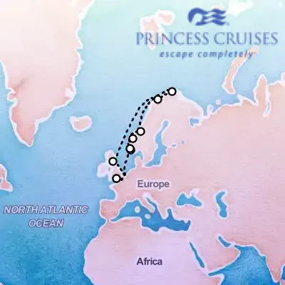 June 13th, 2026  - Land Of The Midnight Sun & Summer Solstice on the Princess Sky