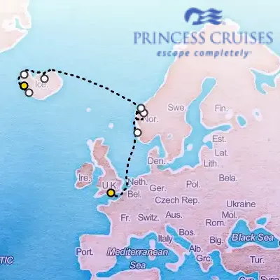 June 26th, 2027  - Iceland & Norway Cruise on the Princess Sky