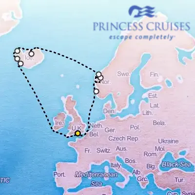 June 27th, 2026  - Iceland & Norway Cruise on the Princess Sky