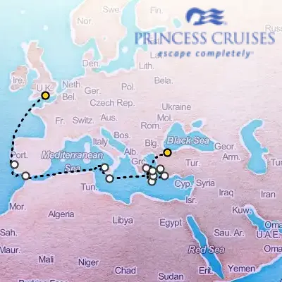 September 27th, 2025  - Mediterranean Cruise with Greece, Italy & Turkey on the Princess Sky
