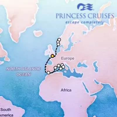 July 11th, 2026  - Norwegian Fjords & Mediterranean Adventurer on the Princess Sky