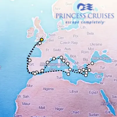 September 25th, 2027  - Mediterranean Marvel Cruise on the Princess Sky