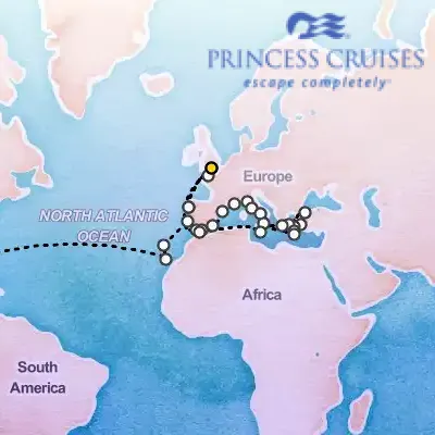 September 25th, 2027  - Ultimate Mediterranean Grand Adventure on the Princess Sky