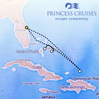 March 1st, 2027  - Eastern Caribbean with Turks & Caicos Cruise on the Princess Sky