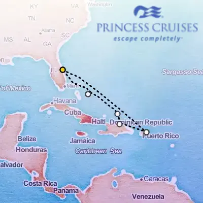 December 13th, 2026  - Eastern Caribbean, With Puerto Rico on the Princess Sky