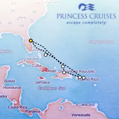November 20th, 2026  - Eastern Caribbean Cruise, With St. Thomas on the Princess Sky