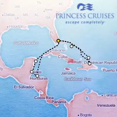 January 30th, 2027  - Eastern & Western Caribbean Adventurer Cruise on the Princess Star