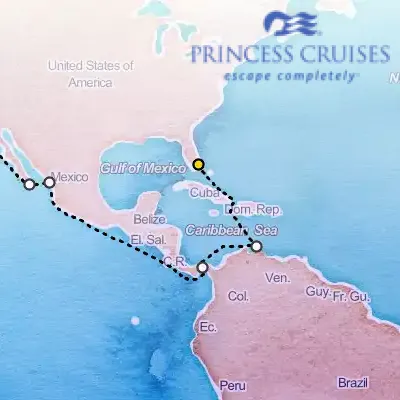 April 3rd, 2027  - Panama Canal, Ocean to Ocean on the Princess Star