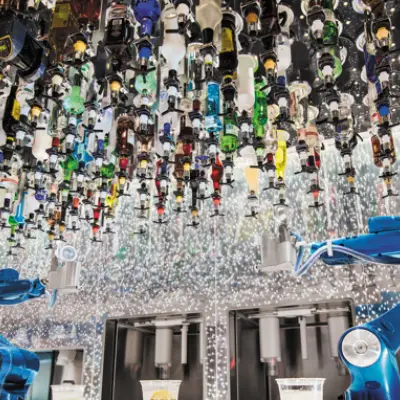 Bar With A Robotic Bartender
