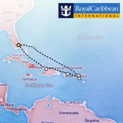 November 7th, 2026  - Eastern Caribbean Cruise on the Royal Caribbean Adventure of the Seas