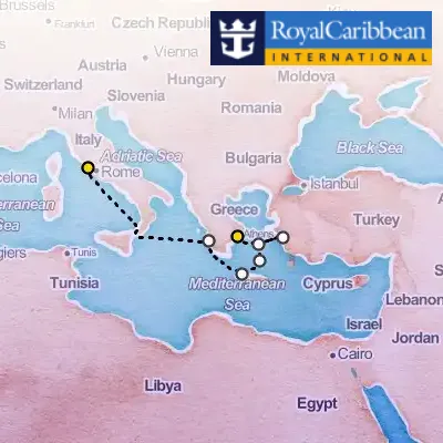 August 31st, 2026  - Best of Greece Cruise on the Royal Caribbean Brilliance of the Seas