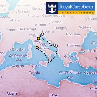 August 10th, 2026  - Italy & Croatia & the Adriatic Cruise on the Royal Caribbean Brilliance of the Seas