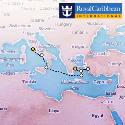 September 28th, 2026  - Greek Isles & Italy Cruise on the Royal Caribbean Brilliance of the Seas