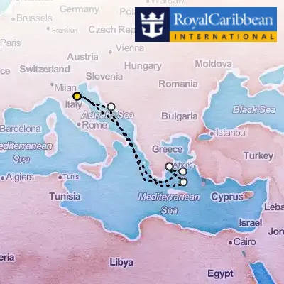 October 3rd, 2026  - Greek Isles Cruise on the Royal Caribbean Explorer of the Seas
