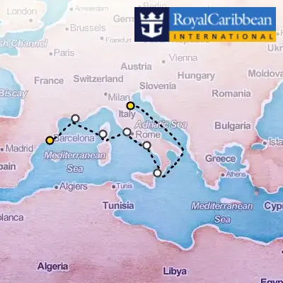 October 24th, 2026  - Italy & France Cruise on the Royal Caribbean Explorer of the Seas
