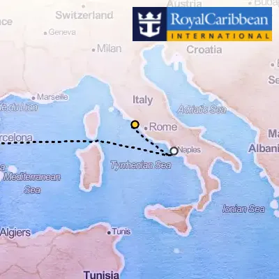 October 22nd, 2026  - Western Mediterranean Cruise on the Royal Caribbean Legend of the Seas