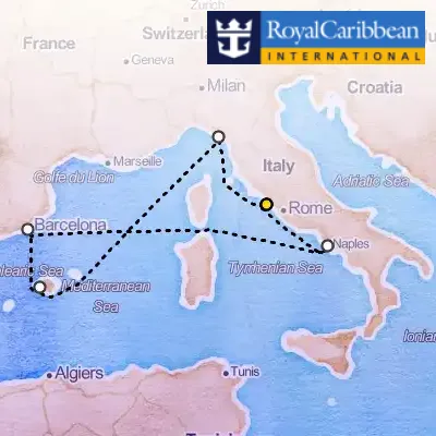 August 20th, 2026  - Western Mediterranean Cruise on the Royal Caribbean Legend of the Seas