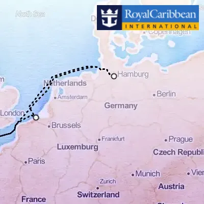 June 7th, 2026  - Hamburg & Bruges Cruise on the Royal Caribbean Liberty of the Seas