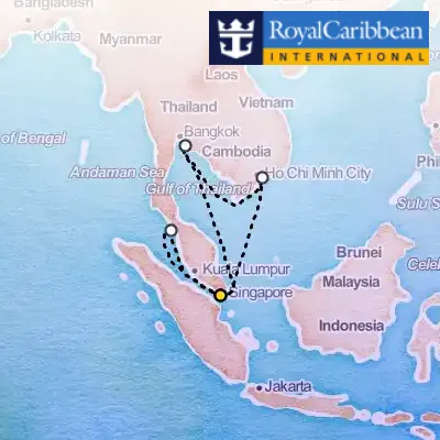 January 2nd, 2027  - Thailand & Vietnam Cruise on the Royal Caribbean Navigator of the Seas