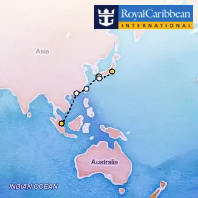 February 13th, 2027  - Singapore to Tokyo Cruise on the Royal Caribbean Navigator of the Seas