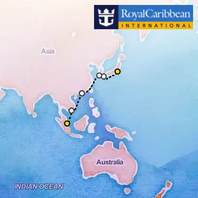October 9th, 2025  - Tokyo to Singapore Cruise on the Royal Caribbean Ovation of the Seas