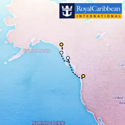 August 7th, 2026  - Northbound Alaska & Hubbard Glacier Cruise on the Royal Caribbean Ovation of the Seas