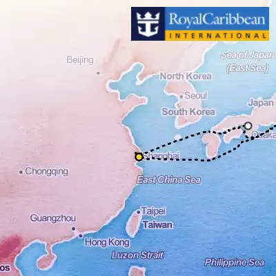 February 19th, 2027  - Osaka & Tokyo Overnights Cruise on the Royal Caribbean Spectrum of the Seas