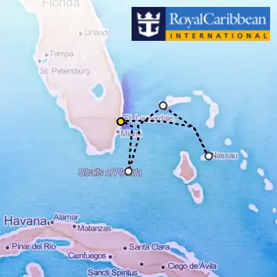 March 1st, 2027  - Bahamas Getaway Cruise on the Royal Caribbean Vision of the Seas