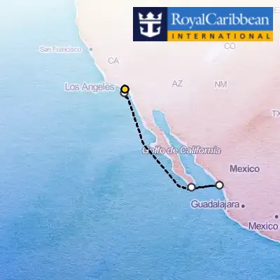 November 5th, 2026  - Cabo Overnight, Mazatlan & Catalina Cruise on the Royal Caribbean Voyager of the Seas
