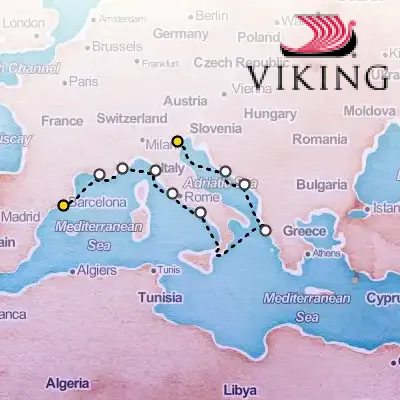 March 22nd, 2027  - Mediterranean Odyssey on the Viking Ocean Cruises Viking Mars