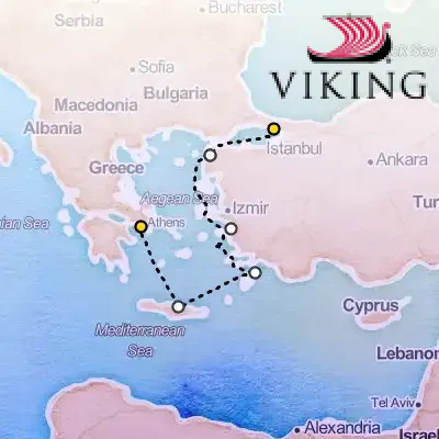 September 1st, 2025  - Ancient Mediterranean Treasures Cruise on the Viking Ocean Cruises Viking Vesta
