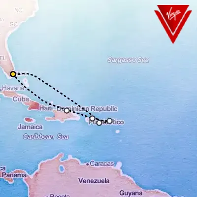 November 20th, 2025  - Sunny San Juan & Isles of Beach Miles Cruise on the Virgin Voyages Brilliant Lady