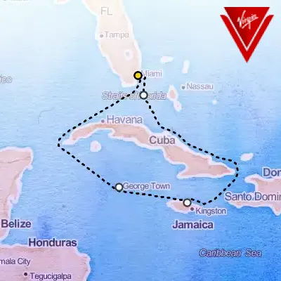December 13th, 2026  - Cayman Isles & Jamaican Miles Cruise on the Virgin Voyages Resilient Lady
