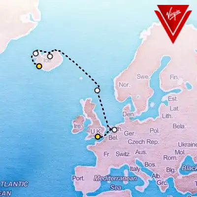 August 6th, 2025  - Reykjavik to Amsterdam & Portsmouth Cruise on the Virgin Voyages Scarlet Lady