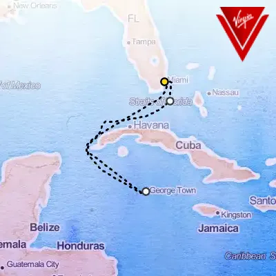 November 9th, 2026  - Cayman Isles & Bimini Beach Miles Cruise on the Virgin Voyages Scarlet Lady