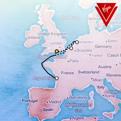 September 5th, 2025  - Portsmouth to Amsterdam & Bordeaux Cruise on the Virgin Voyages Scarlet Lady