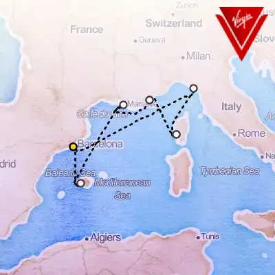 August 2nd, 2026  - Spanish, French & Italian Classics Cruise on the Virgin Voyages Scarlet Lady