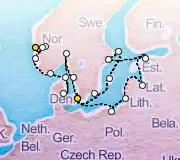 21 Night Bergen to Copenhagen cruise