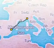 2 Night Valencia to Portofino cruise