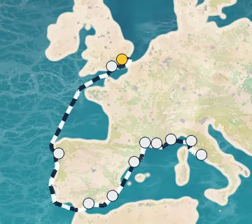 14 Night Tilbury to Rome cruise