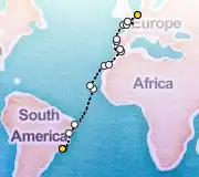 31 Night Rio to Amsterdam cruise