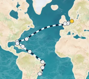 34 Night Hamburg to Rio cruise